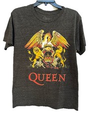 QUEEN Crest OFFICIAL LICENSE T SHIRT Men’s Med Grey Rock Band Unisex
