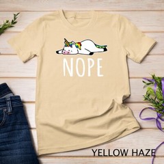 Nope Unicorn T-Shirt Nah Not Gonna Do It, Funny Lazy Gift Unisex T-shirt