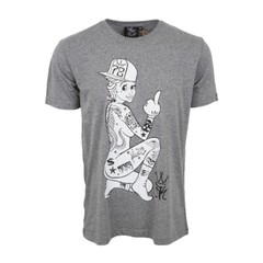 RUM KNUCKLES MICKEY HAND MENS T SHIRT CHARCOAL HEATHER