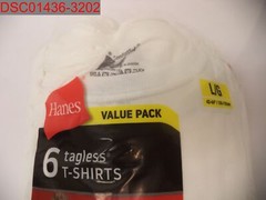 NWT – Hanes Men’s White Crew Neck T-Shirt with Fresh IQ, Size L 043935516178