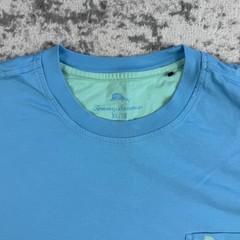 Tommy Bahama Shirt Mens XLT Blue Supima Cotton Pocket Crewneck Tee Big Tall