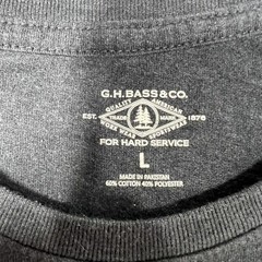 G.H. Bass & Co. Rock Mills Lake Mens T-Shirt Size Large Dark Heather Gray EUC