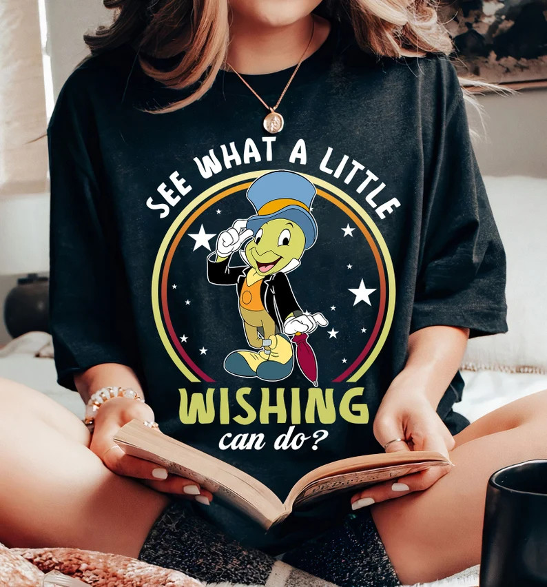 Disney Jiminy Cricket See What A Little Wishing Can Do T-SHIRT UNISEX1