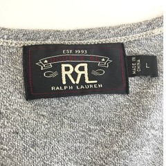Double RL Ralph Lauren Short Sleeve Cotton V-neck Tee Heather Gray Men’s Large