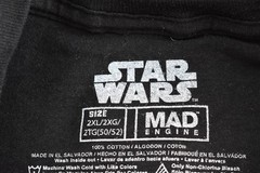 Men’s Star Wars Graphic T-Shirt Short Sleeve Three Vader Moon 2XLARGE Black NEW