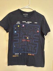 Pac-Man by C-Life Group Graphic T-shirt Black Unisex Sz Small