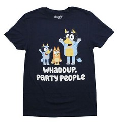 Bluey New Adult T-Shirt – Bandit Bingo Bluey Whaddup, Party People