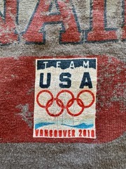 Vintage USA Team Olympics T-Shirt Mens Large Gray Vancouver 2010 Outdoor Canada