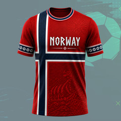 Mens Norway Soccer Jersey Custom Name Number Norwegian Football Shirt (S-5XL)