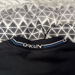 Oakley Shirt Black Performance Mock Neck Logo Long Sleeve Custom Fit Size M Y2K