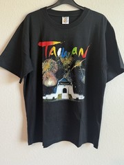Taiwan City Art Chiang Kai-Shek T-Shirt Cotton Short Sleeved Black XL Fireworks