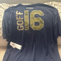 Los Angeles Rams Shirt Men’s Extra Large Blue Crew Neck Short Sleeve Goff NFL