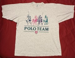 VTG 90s Galt Sand Polo Team Graphic Tshirt XL Gray Heather Made In USA