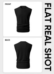 Mens Tank Tops Textured Sleeveless Streetwear T Shirts Workout Muscle Gym Shi…