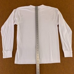 Gemrock Mens Size Medium White Cotton Long Sleeve Crew Neck T-Shirt New