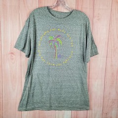 Neff Weekends Are Made For Fun T Shirt Mens Large Green Palm Tree Graphic Cotton