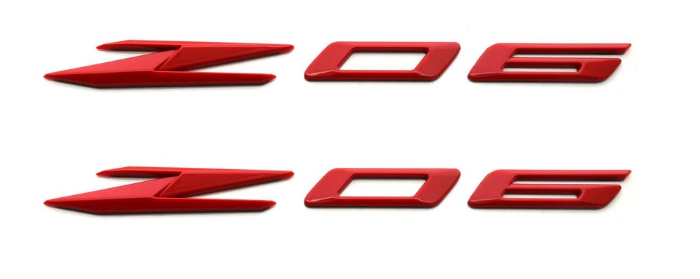 2pcs New Z06 Bodyside Emblems 3D Badge Replacement for 2023-2024 Corvette C8 Z06