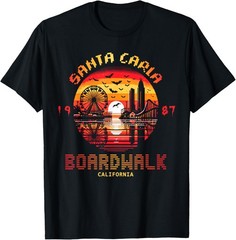 Graphic Santa Vintage Movie Carla Funny Apparel Boardwalk T-Shirt