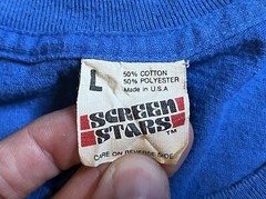 VINTAGE Cigar Smokers Make The Best Lovers Tampa Shirt Large Blue 80s