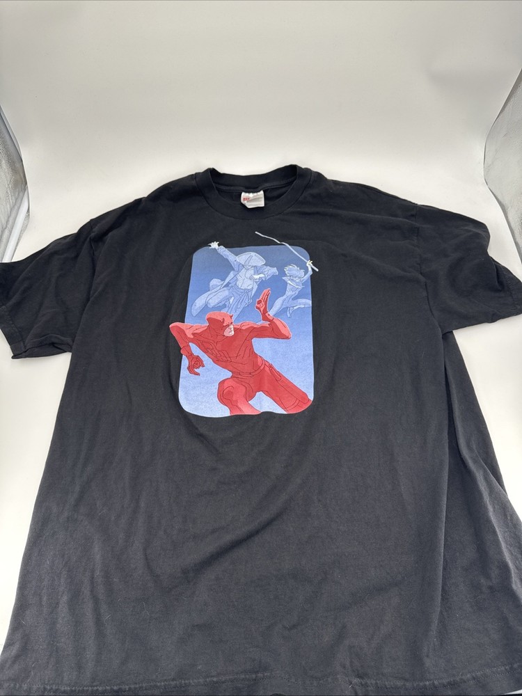 Daredevil Graphitti Designs Marvel Black Graphic T-shirt XL 2000 Y2k Vintage