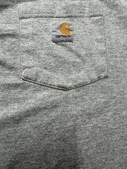 Carhartt Relaxed Fit Henley Mens Large Vtg Pocket Gray