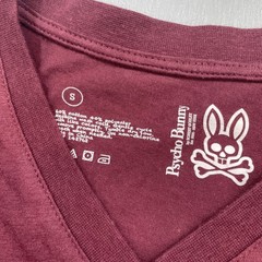 Psycho Bunny Shirt Men Small V Neck Cotton Blend Short Sleeve Logo Robert Godley