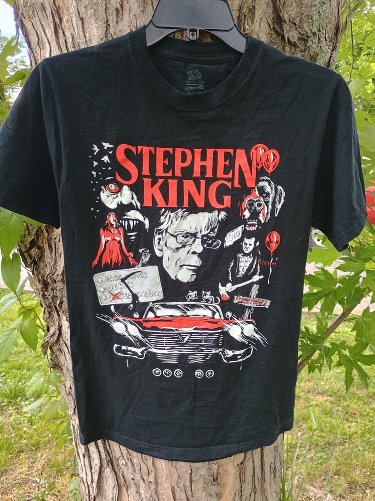 Stephen King The Man Horror Movies Size S Black Graphic Print T-Shirt Unisex Tee