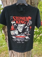 Stephen King The Man Horror Movies Size S Black Graphic Print T-Shirt Unisex Tee