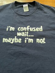 Vintage Large Wait I’m Confused Maybe I’m Not Parody Humor Y2k T Shirt Funny 00s