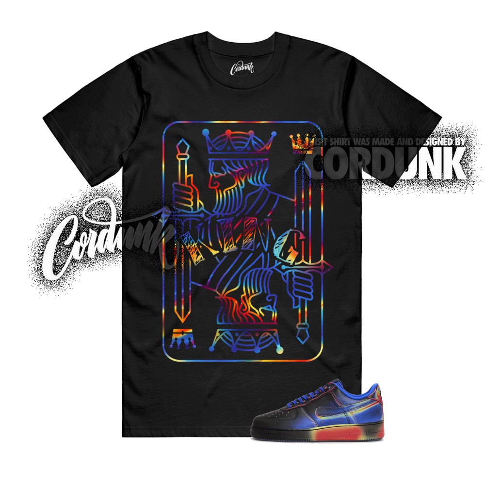 Air Force 1 Low Retro Heat Map Black Racer Blue T Shirt Match KING