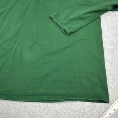 Russell Athletic Mens XXL Long Sleeve T-Shirt Green Crew Neck Cotton Blend Solid