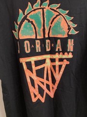 Air Jordan DNA Hoop on Fire Double Sided Tee Sz Large Black Standard Fit NWT