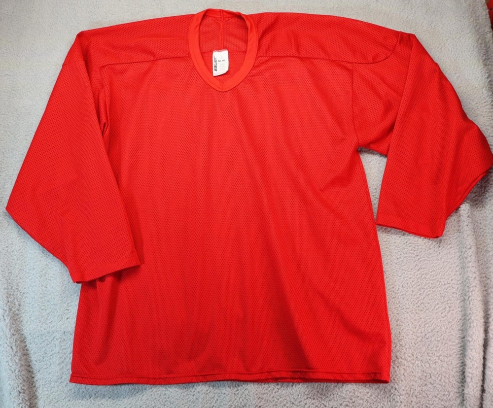 Practice Hockey Jersey Adult XL Red Mesh Bauer