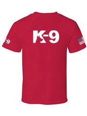 MEN PRINTED K-9 K9 USA FLAG POLICE STAFF SECURITY FUNNY CUSTOM HALLOWEEN T-SHIRT