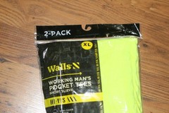 NIP Wall Working Man’s Pocket Tees S/S Hi-Vis Yellow – XL – 2 Pack