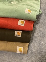 Lot of 4 Carhartt Men’s XL Tall Loose Fit Pocket T-Shirts, Men’s Work Wear
