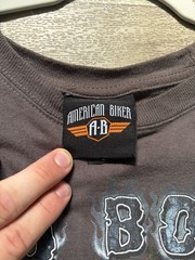 American Biker 3D Emblem T-Shirt Vintage 90s Tee size large