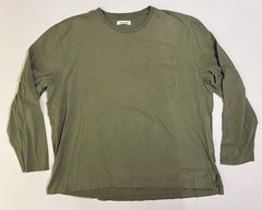 Set of (2) Goodthreads Long Sleeve Pocket T-Shirts in Men’s XXL Green and Gray