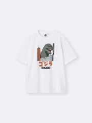 GU Graphic T-Shirt GODZILLA Head Shinjuku Mt Fuji Japan Exclusive Limited Rare