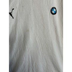 Puma BMW M Motorsport T-Shirt Mens Small White Racing Stripe Logo Tee