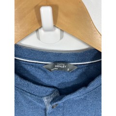 Members Mark Mens Long Sleeve Waffle Knit Henley S Blue Thermal Layers