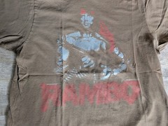 Vintage Y2K Rambo Tee Shirt Sz Large Bay Island Sportswear Tag Army Green