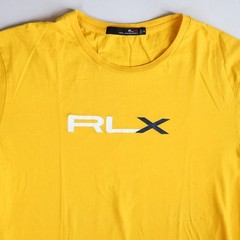 RLX Ralph Lauren T-Shirt Mens XL Yellow Short Sleeve Cotton Logo Graphic Tee