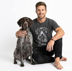 Personalized Dog Dad Shirt Custom Pet Portrait with Names Father’s Day Tee