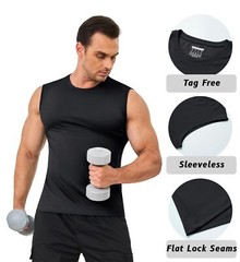 Men’s Sleeveless Tank Tops Muscel Tee Gym Workout Summer Quick Dry Undershirts