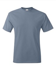 Hanes 5250 4XL Authentic Short Sleeve Men’s Cotton T-Shirt Stonewashed Blue