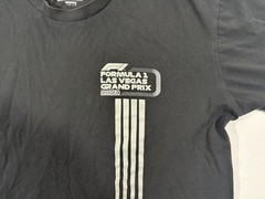 F1 Formula One Las Vegas Black Crew Short Sleeve Graphic Print Tee T-shirt Sz L
