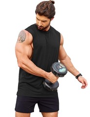 COOFANDY Mens Gym Workout Tank Tops Cut Off Muscle T Fitness Sleeveless Shirt