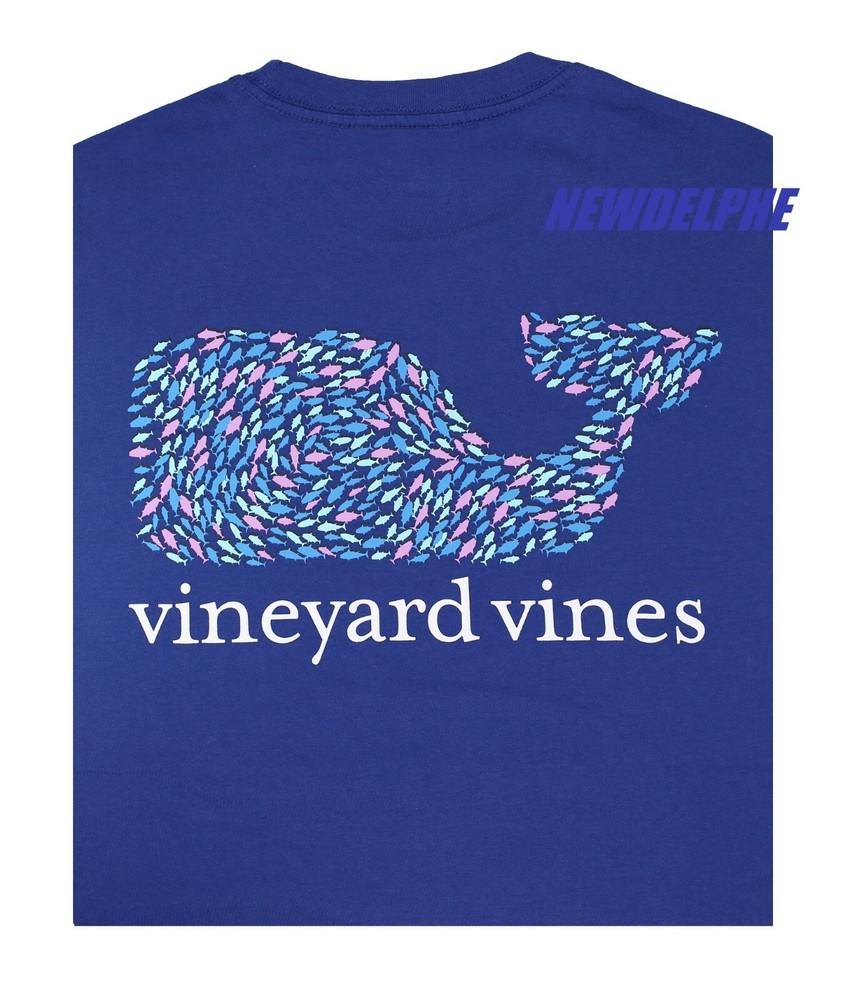 NWT Vineyard Vines Men SS Whale Crew Tee T-Shirt “FISH SWIRL WHALE FILL EDITION”