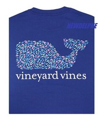 NWT Vineyard Vines Men SS Whale Crew Tee T-Shirt “FISH SWIRL WHALE FILL EDITION”